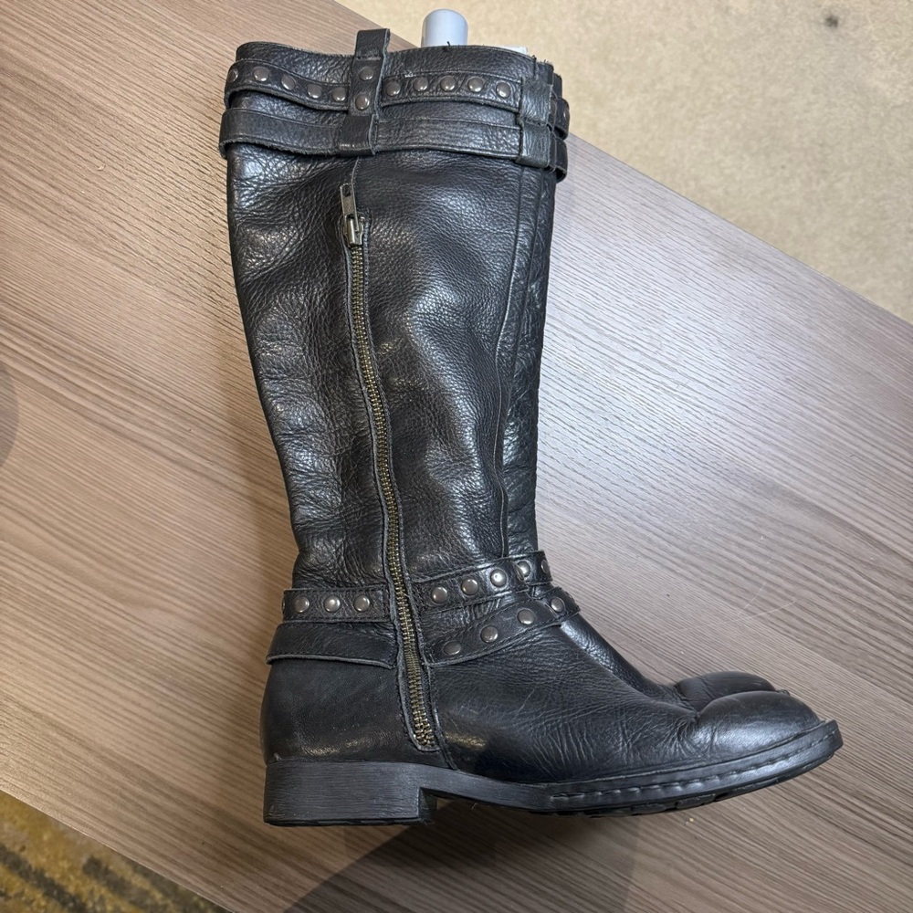 Born Black Knee High Soft Leather Boots - Picture 2 of 9
